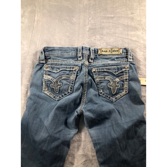 Rock Revival Womens Size 29 Medium Wash Low Rise Easy Crop Denim Jeans - Picture 4 of 4